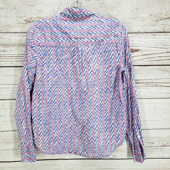 J.CREW Women's100%Cotton Classic Half Button Long Sleeve Top Size Small - Picture 10 of 13
